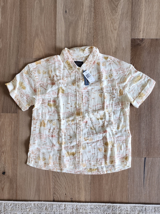 Pendleton Tops - Pendleton Desert Cream Short-Sleeve Button-Up